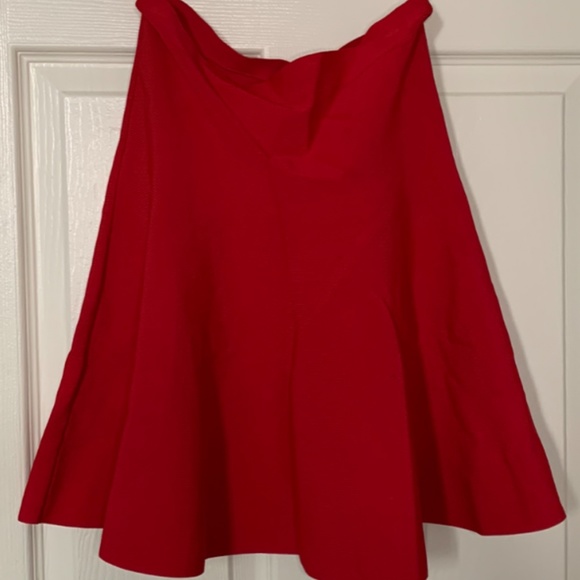 BCBG MaxAzria Red Mini Skirt - Picture 2 of 4